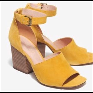 Madewell Mustard Yellow Chunky Heel